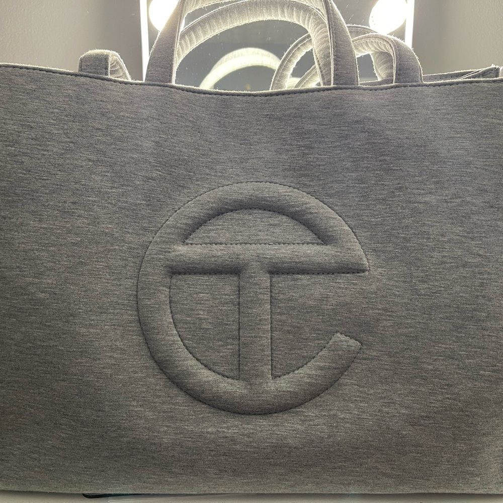 Telfar Gray Logo Tote